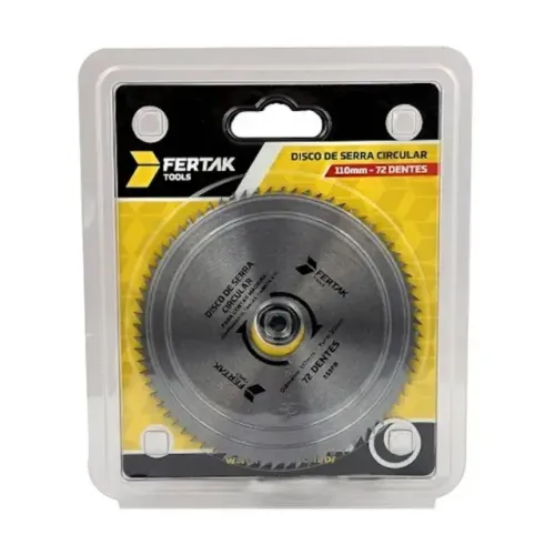 Disco serra circular 72 dentes 4.1/2" corta madeira - Fertak