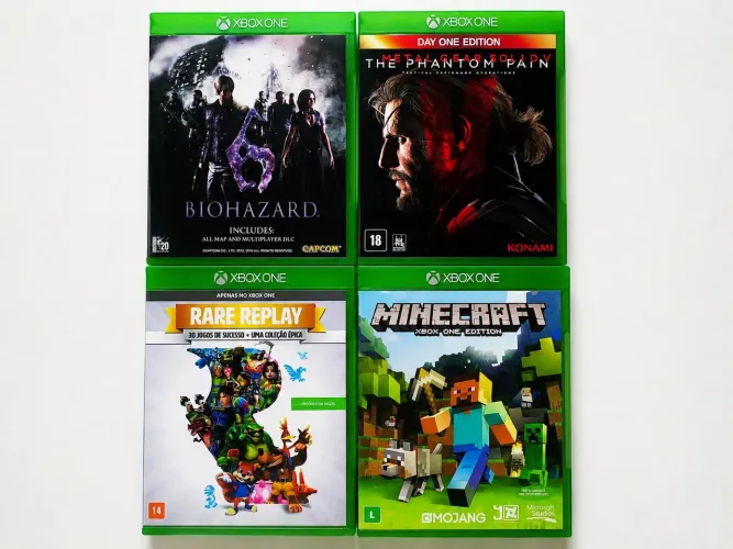 4 Jogos Xbox One Originais - Rare Replay, Minecraft e Mais