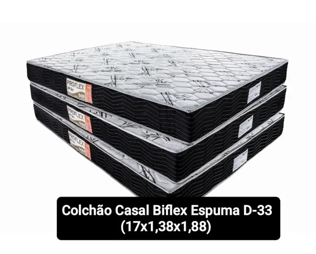 Colchão Casal Biflex Espuma D-33 (17x1,38x1,88)