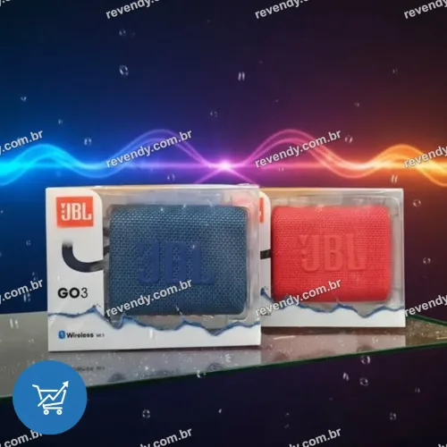 Caixa de som Bluetooth - Go3 JBL - resistente a água