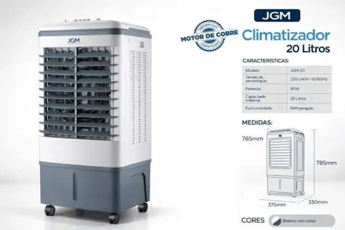 CLIMATIZADOR JGM-20 20LT 80W BCO/CINZA 220V
