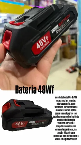 bateria de íon de lítio de 48V usada para ferramentas elétricas sem fio, como furadeiras,