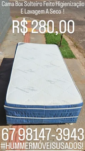 Vende - Se Cama Box Solteiro Feito Higienização E Lavagem A Seco !