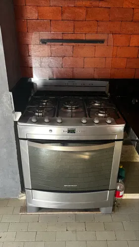 Fogão 5 Bocas Brastemp Ative! Timer BF776 - de Embutir Quadri Chama Acendimento Automático