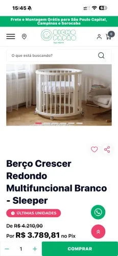 Berço crescer 3 em 1