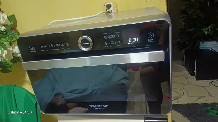 MICROONDAS INOX BRASTEMP TODO CONSERVADO REVENDO