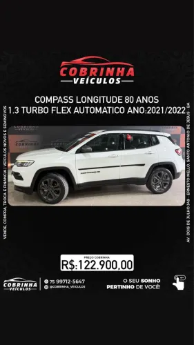 Jeep Compass T270 80 Anos 1.3 TB 4X2 Flex AUT 2022