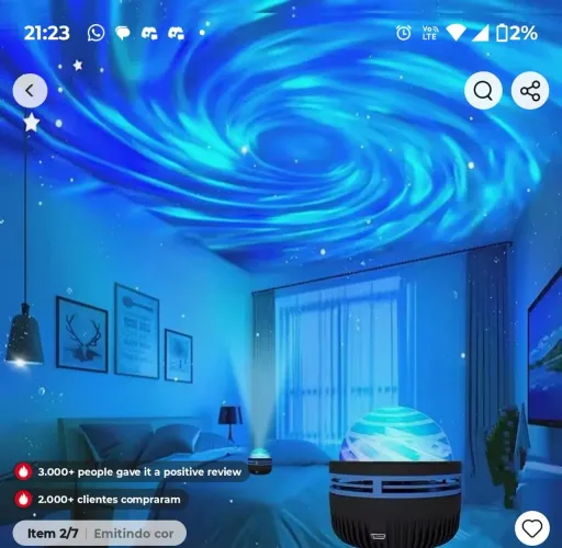 led galáxia projetor