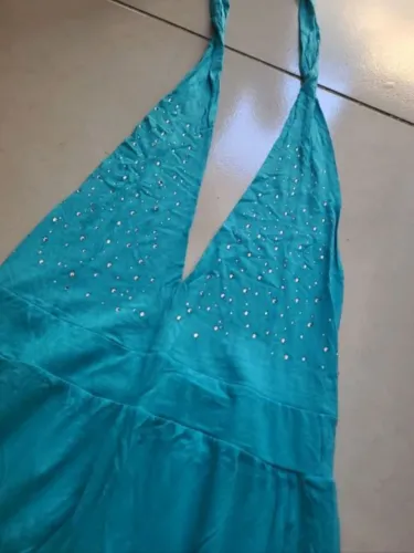 vestido turquesa