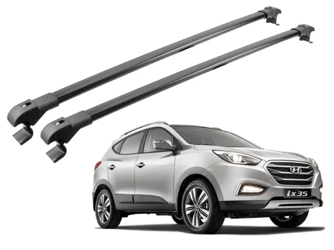 Rack Travessa de Teto Hyundai IX35 - Slim Preto - Projecar