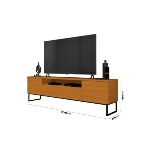 Rack Aústria 2,00m Para TV Até 75''Modelo Industrial! Frete + Montagem Grátis