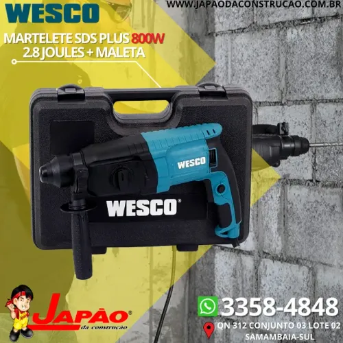 Martelete SDS Plus 800w 2.8J Com Maleta Wesco Garantia de 1 Ano