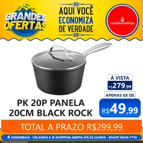 Pk20p panela 20cm black rock