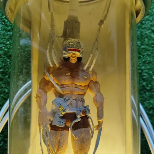 Luminária artesanal Wolverine Arma X Logan em 3d 