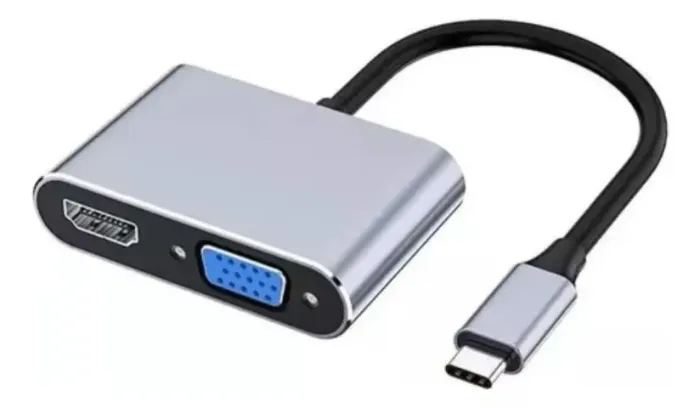 Conversor USB-C para HDMI e VGA - Adaptador Duplo 2x1 Loja Coimbra Computadores Entregamos
