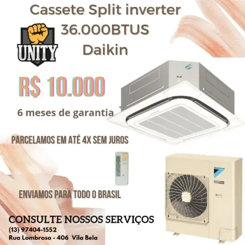 Cassete Split Inverter Daikin 36.000Btu/h