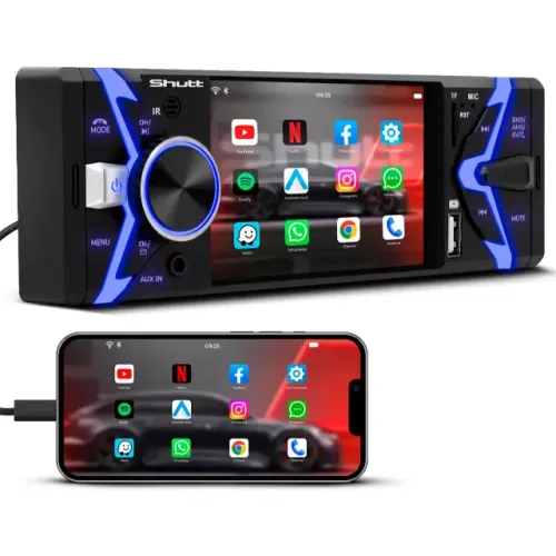 Rádio Som Automotivo Para Carro MP4 Bluetooth 1 Din FM Usb Controle