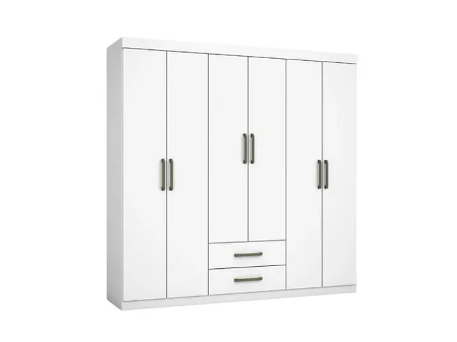 Guarda-Roupa Áries 6 portas e 2 gavetas !! L8729m