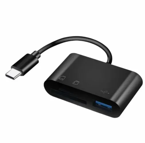 Leitor de cartão usb C 3x1