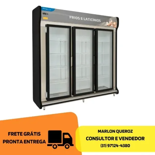 Freezer Refrigerador 3 Portas Bebidas e Laticinios