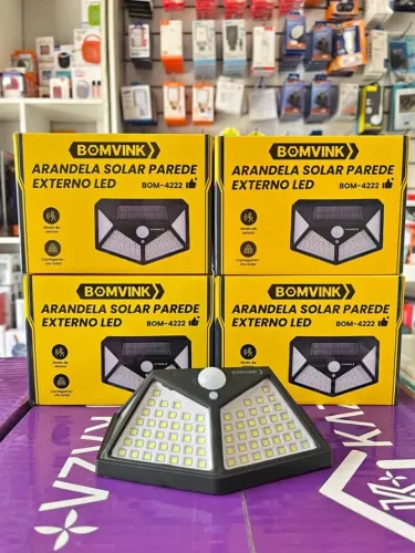 Arandela Solar com Sensor de Presença BOM-4222