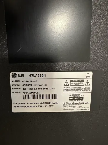 Smart TV LED 47 LG Cinema 3D Full HD 3 HDMI 47LA6204