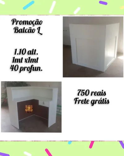 Balcão L em Promoção! Frete Grátis!