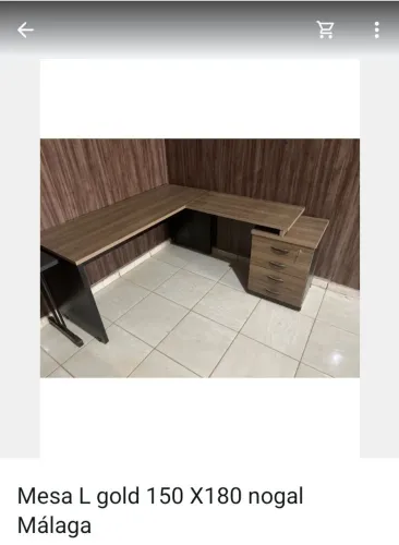 Mesa em L Gold 150 X180 nogal!!
