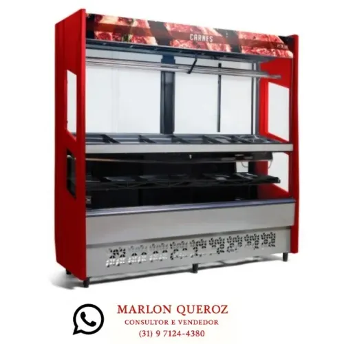 Balcão de Açougue 2x2M Vermelho Polar 220v
