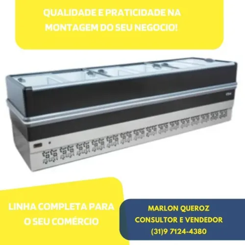 Ilha de Congelados Polar Vidro Reto 3M LIGHT 220V