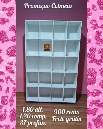 Estante 18 Nichos - Colmeia - Frete Grátis