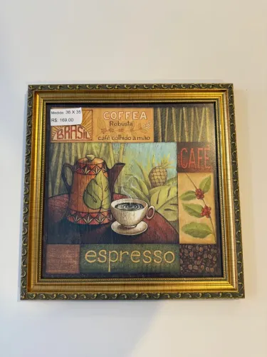 Quadro Decorativo Cozinha 36x35cm