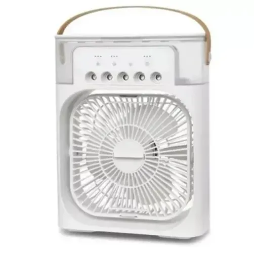 Mini Climatizador de Ar Ventilador Com Reservatório Para Água E Gelo Portátil