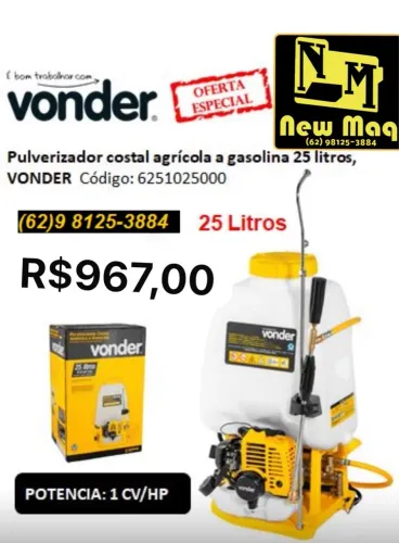 Pulverizador costal Vonder 25 Litros