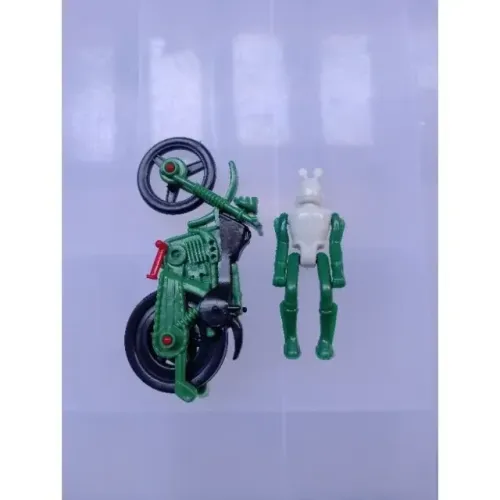 Mini Brinquedo Miniatura de Plástico Moto e Motoqueiro Anos 80 e Anos 90 