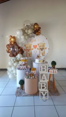 Decoração de Festa Aluguel - Tema Chá revelação a partir de