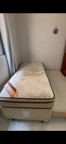Cama box com colchão de molas castor com cama auxiliar com molas 