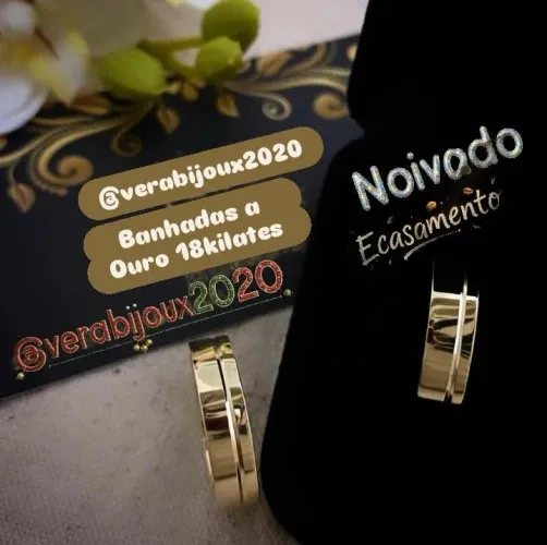 PAR DE ALIANÇAS NOIVADO E CASAMENTO 