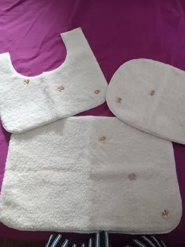 Kit de Tapetes para Banheiro - Creme