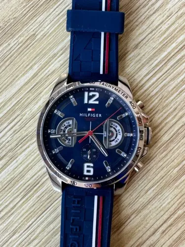 Relógio Masculino Tommy Hilfiger Th1791476 Decker Orig Silver Blu