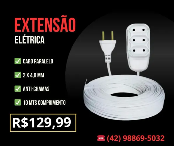 Extensão Elétrica 4,0 mm