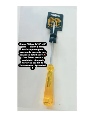 Startools Chave Phillips 3/16 "6" Pro