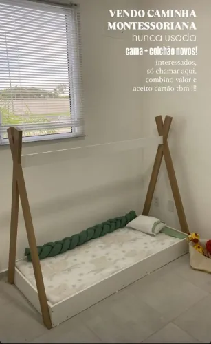 Cama infantil com colchão 