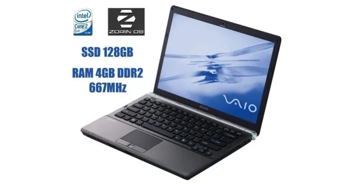Notebook Sony Vaio PCG-5N3P Core2Duo Ram4Gb Ssd128Gb Zorin Os 18 usado. Leia o anúncio!