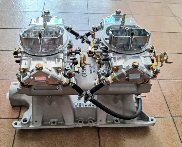 Coletor ford 302 tunnel ram com 2 quadrijets