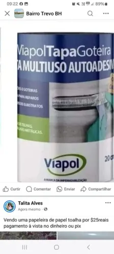 Fita veda-vazamento Viapol Tapa Goteira por $80reais pagamento à vista no dinheiro ou pix