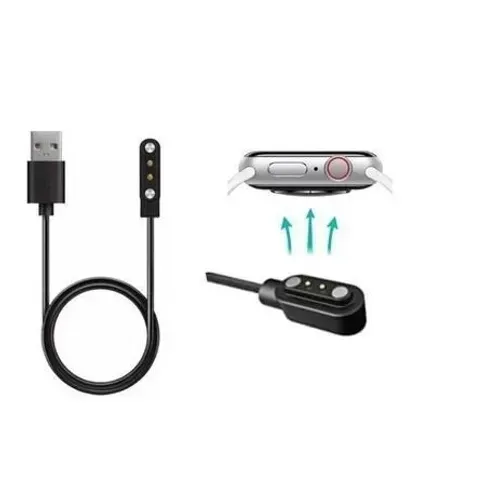 Cabo Carregador Para Relogio Smartwatch Magnético 2 Pinos P70 / P80