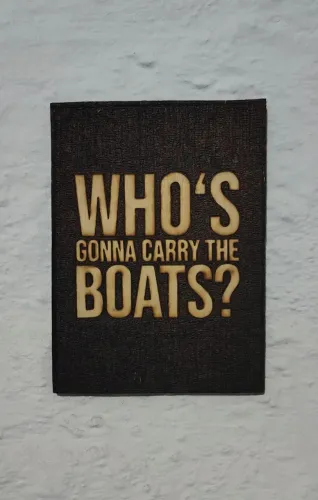 Quadro Madeira David Goggins Carry Boats Pirógrafo