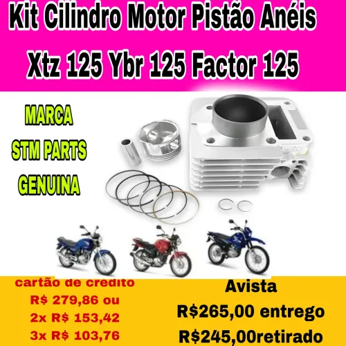 Kit de cilindro da moto Yamaha FACTO, YBR, XTZ 125