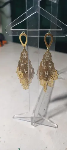 Brincos Folheado a Ouro - Hamsa